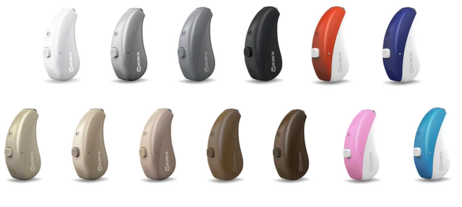 Widex Moment hearing aid colours